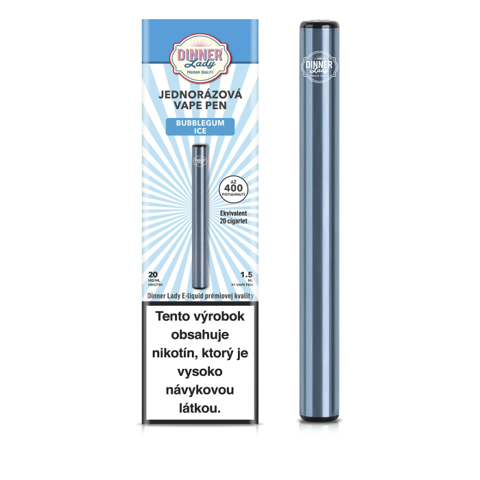 Elektronická cigareta LADY DINNER Bubblegum Ice, 20mg/ml ( ľadová žuvačka )