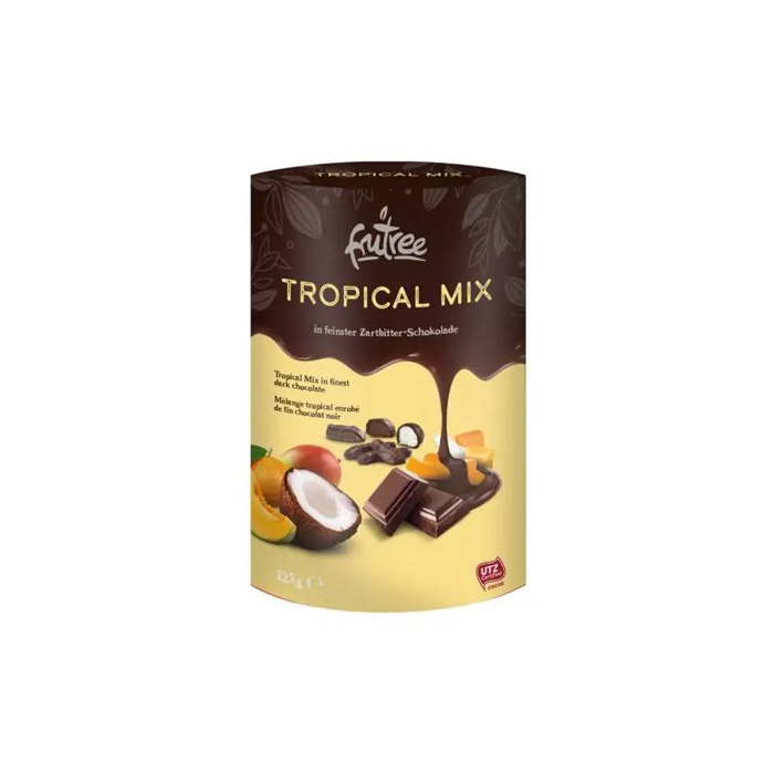 FRUTREE Sušené tropické ovocie v horkej tmavej čokoláde 125 g