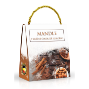 Mandle v belgickej čokoláde 200g - mliečne čokoláda so škoricou