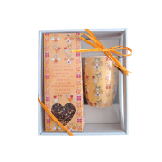 Darčeková krabička -  Radosť v srdiečku (ovocný čaj+šálka)