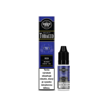 Plniaca fľaštička DINNER LADY Select TOBACCO 10ml RICH TOBACCO 20mg/ml ITV "A"