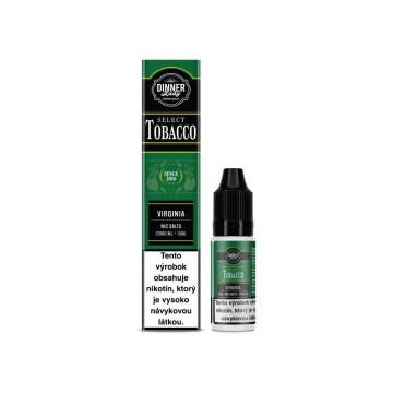 Plniaca fľaštička DINNER LADY Select TOBACCO 10ml VIRGINIA TOBACCO 20mg/ml ITV "A"